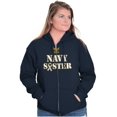 thumbnail image 4 of US Navy Sister Military Logo Ribbon Women Plus Size Zipper Hoodie Brisco Brands 2X, 4 of 5