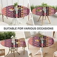 thumbnail image 7 of Ethnic Figure and Pattern Round Fitted Tablecloth with Elastic Edge,Dining Table Cover Waterproof,Outdoor Round Tablecloth for Camping,Dining,Indoor and Outdoor, 7 of 7