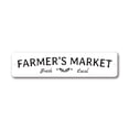 thumbnail image 1 of Letrero de metal para decoración de granero con texto en inglés "Farmhouse Market", tamaño de 4 x 16 pulgadas, 1 of 4