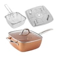 thumbnail image 2 of de utensilios de aluminio, para freír de 24 tapa, apto para lavavajillas, rejilla para profunda 4 piezas Gloria Bandeja cuadrada, 2 of 9