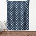 thumbnail image 3 of Pirates Sofa Upholstery Fabric by the Yard, Jolly Roger Pattern in Classic Nautical Colors Dangerous Halloween Character, Decorative Fabric for DIY Home Accents, 2 Yards, Dark Blue White by Ambesonne, 3 of 4