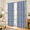 Blue-52"W x 84"L (Pack of 2), variant on Orange 52"W x 84"L (Pack of 2) 3-Row Ruffle Blackout Thermal Window Curtains