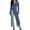 Dresses-192Navy, variant on Gamivast Maxi Dress for Women Scoop Neck Long Sleeve High Slit Tunic Top Longline Shirt Style Casual Outfits Streetwear Fashion Side Split Dress Wear