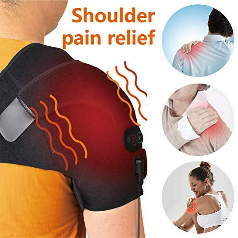 sticro Shoulder Heating Pad Massager for Pain Relief, Vibration Massage  Heated Wrap Braces for Left Right Frozen Shoulder, Rotator Cuff Injury