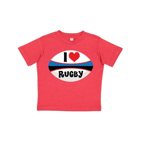 

Inktastic I Love Rugby Sports Ball Gift Toddler Boy or Toddler Girl T-Shirt