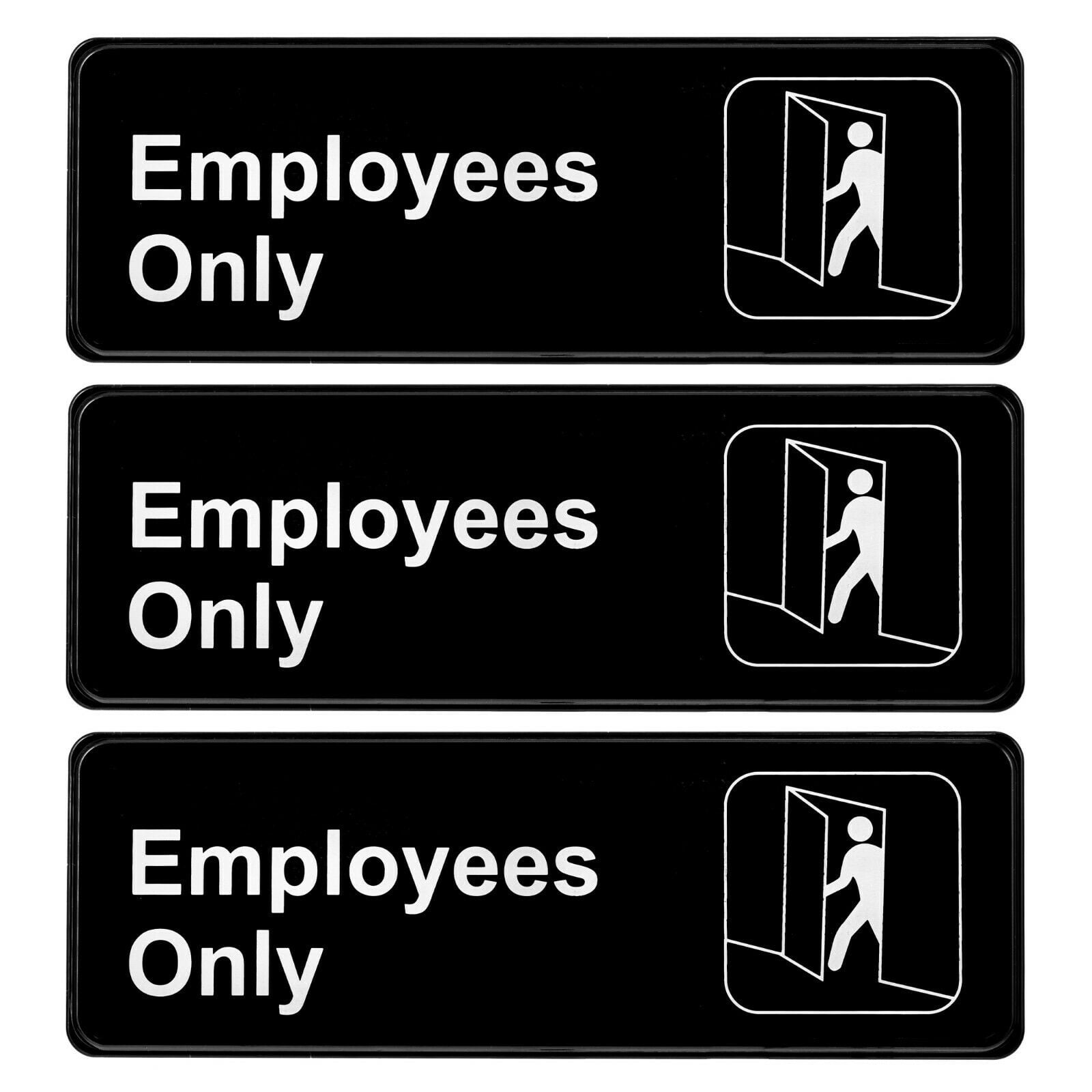 Durable Self-Adhesive Wall Mounted Notice Ideal for Businesses and Commercial Use Alpine Industries Employees Only 3 Pack Plastic Informative Sign with Symbols Durable Self-Adhesive Wall Mounted Notice Ideal for Businesses and Commercial Use Alpine Industries Employees Only 3 Pack Plastic Informative Sign with Symbols