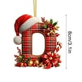 thumbnail image 2 of Red Initials Christmas Ornaments for Tree 26 Letters Christmas Hanging Decorations for DIY Crafts Xmas Home Decor Personalized Gnomes Decorative Monogram Pendants with Santa Hat (D), 2 of 5