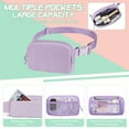 thumbnail image 4 of MoKo Fanny Packs for Women Men, Mini Crossbody Bag for Running Outdoors Workout Travel Hiking Cycling, Purple Lavender, 4 of 6