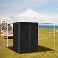 thumbnail image 2 of EAGLE PEAK Portable Privacy Tent Changing Room for Pop Up Canopy Fits Canopies with Cross Bars, Outdoor Hanging Privacy Curtain, Black, 2 of 8