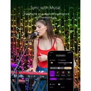 Twinkly Curtain App-Controlled Smart 210 Multicolor RGB+W LED Christmas Lights