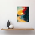 thumbnail image 4 of Artery8 Coastal Sunrise Cliffside Beach Abstract Design For Living Room Unframed Wall Art Print Poster Home Decor, 4 of 5