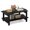 Black, variant on Costway 2-Tier Coffee Table Irregular Center Table with Open Storage Shelf Cocktail Table Black