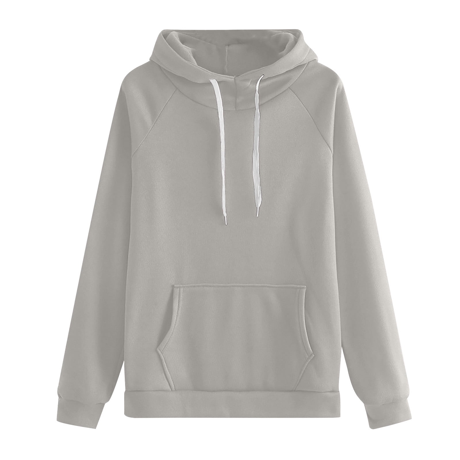 YUGYXL Women 2 Piece Sweatsuits Matching Sweat Sets for Women Comfy Thin Fleece Hood Sweatshirt Waist Stretch Sweatpants Solid Color Sportwear Suit Gray,L