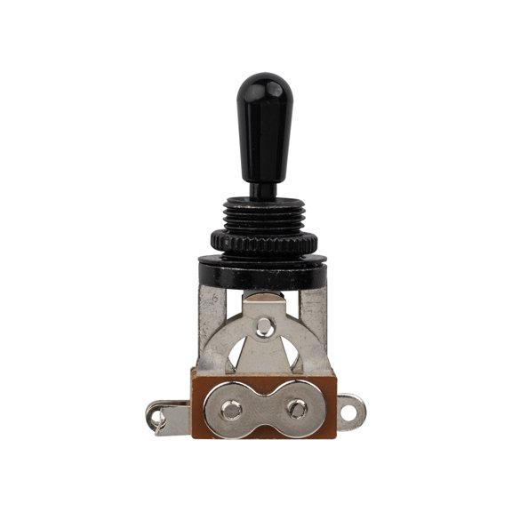 LOOKSEVEN Black 3-Way Electric Guitar Toggle Pickup Selector Switch with Black Tips Replacement Part for LP Style Electric Guitar