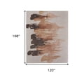 thumbnail image 7 of 12' X 15' Tan Brown and Orange Abstract Hand Tufted Area Rug, 7 of 7