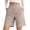 Beige-140514aa, variant on AHMOMEI Womens Linen Shorts Smock Waist Wide Leg Women's Bermuda Shorts with Pocket Summer Baggy Dress Shorts for Women White L