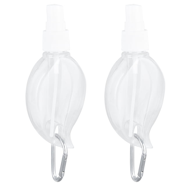 Botellas de viaje con llavero de plástico, 2 piezas de 50 ml, llavero vacío recargable a prueba de fugas, botella de viaje, botellas de plástico con llavero, rendimiento confiable