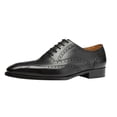 thumbnail image 1 of Santimon Chaussures Habillées pour Hommes Brogue Richelieu Richelieu Chaussures Classiques Décontractées Noir US 8, 1 of 7