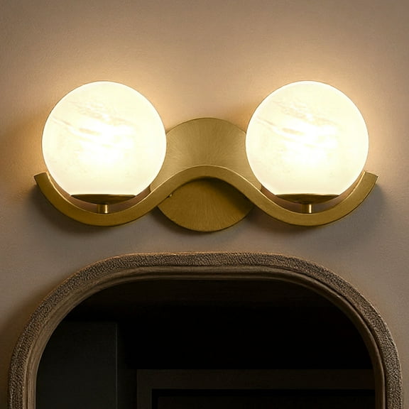 Luxury Scandinavian Bath Light, Aged Brass, UQL6490