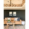 thumbnail image 3 of HomePop Cole Classics Round Storage Ottoman Flared Wood Leg - Linen, 3 of 6