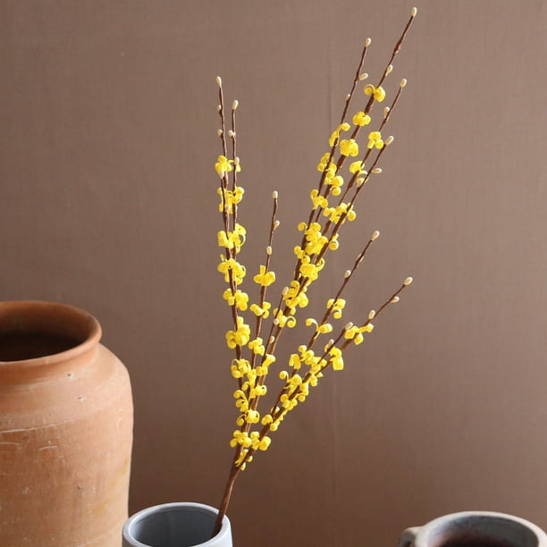 Tallo largo Flores de jazmín artificiales Ramo de flores falsas altas Plantas de jazmín de imitación para el hotel Oficina en el hogar Cocina Dormitorio Banquete de boda Decoración de bricolaje Sincero Juguete