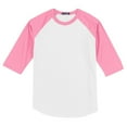thumbnail image 5 of Yellow Rooster Men's Colorblock Raglan Jersey White/ Bright Pink 2XL, 5 of 6