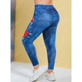 thumbnail image 4 of Impresión 3D Insecto Floral Rose Plus Tize Jeggings Rosegal Leggings de talla grande, 4 of 5
