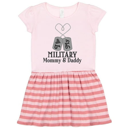

Inktastic Military Mommy Daddy Support Gift Toddler Girl Dress