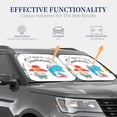 thumbnail image 3 of Kdxio Gnomes Summer Print 2-Piece Sun Shade Front Windshield - Foldable Car Front Window Sunshades for Most Sedans SUV Truck, 3 of 6