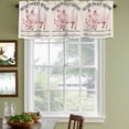 thumbnail image 3 of Farmhouse Pig Curtain Valances for Windows, Kitchen Valance Window Treatments Panel 2 Pack, Watercolor Cute Animals Retro Art Rod Pocket Short Curtains for Bathroom Bedroom 42 x 18 Inch, 3 of 8