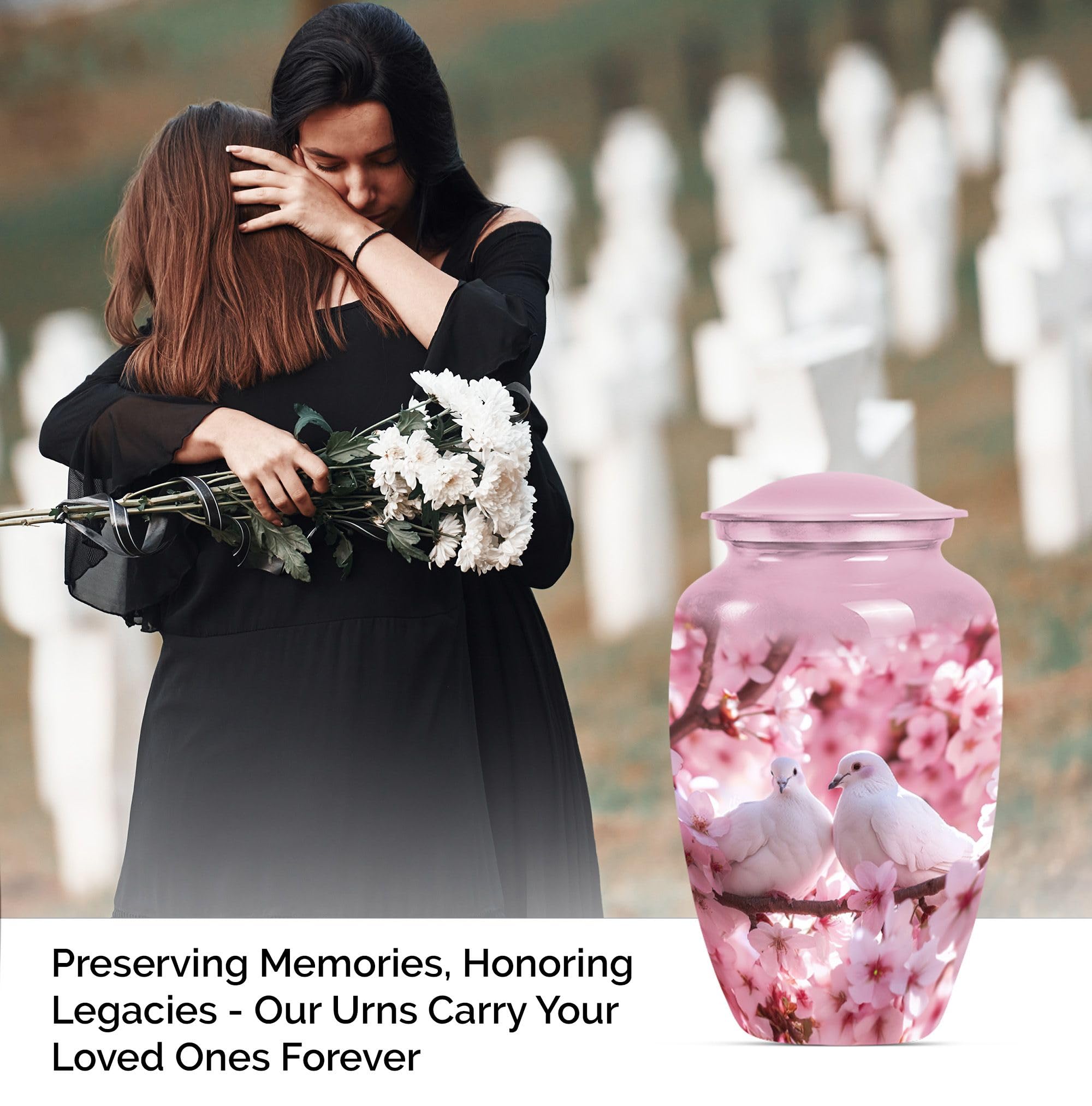 SUBSH Beautiful Dove Urn, 10 Inch Urn, Large Urns for Human Ashes, Urns for Human Ashes, Pet Urns for Dogs Ashes, Cat Urns for Ashes, Decorative Urns, Urn for Human Ashes Adult Male