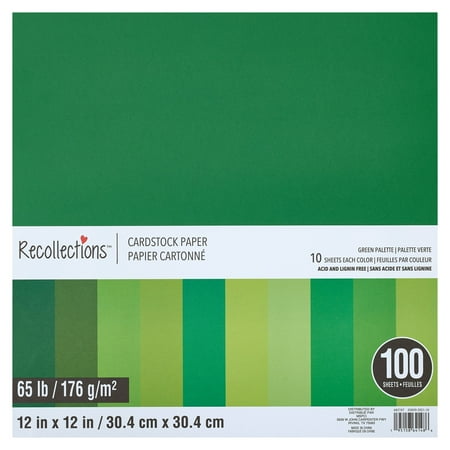 UPC: 0195158641486 | Green Palette 12  x 12  Cardstock Paper by Recollections™  100 Sheets