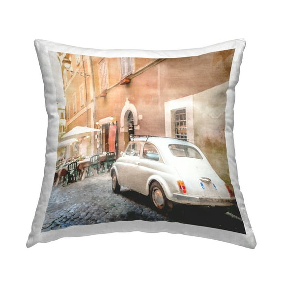 Stupell Industries Neighborhood City Architecture Square Decorative Printed Throw Pillow, 18 x 18
