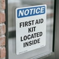 thumbnail image 4 of First Aid Kit Located Inside OSHA Notice Vinyl Decal Label 7 Inch x 5 Inch - 10 Pack, 4 of 6