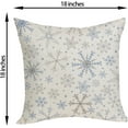 thumbnail image 2 of Christmas Pillow Covers 18x18 Inches Pack of 2,Blue Gray Snowflake Decorative Throw Pillow Covers Winter Decoration Pillowcase Farmhouse Decor Linen Cushion Cover for Home Sofa Christmas Decor, 2 of 6
