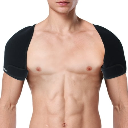 shoulder support brace double sport gogo protector compression sbr neoprene adjustable strap wrap