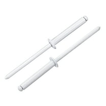 Uxcell 100Pcs 1/8"x3/4" Aluminum Blind Rivets, Dome Head Long Split Rivets, White