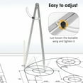 thumbnail image 6 of Metal Woodworking Compass 16 Inch Professional Carbon Steel Drafting Compass Tool with Pencil Holder and Lockable Wing for Drawing, 6 of 10
