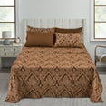 thumbnail image 1 of Lux Decor Collection Bed Sheets Set - Microfiber Super Soft 1800 Thread Count Egyptian Sheets 16-Inch Deep Pocket Wrinkle - 6 Piece (Brown, California King), 1 of 5