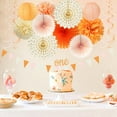 thumbnail image 5 of NestE Orange-Beige Peach Fall-Boho Thanksgiving Party-Decorations - 31pcs Autumn Friendsgiving Banner,Streamers Tassel Garland,Birthday Tissue Pom Poms, Paper Lantern Fans,Bridal Shower Hanging Decor, 5 of 14