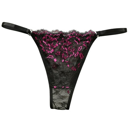 Ndbuld Women s Panties Lace Seamless Low Waisted Ladies Thongs Physiological Underpants Clearance Under $5 Purple L