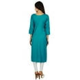 thumbnail image 5 of Bimba Women Custom Kurta Designer Kurti 3/4 Sleeve Formal Casual Tunic Blouse, 5 of 7