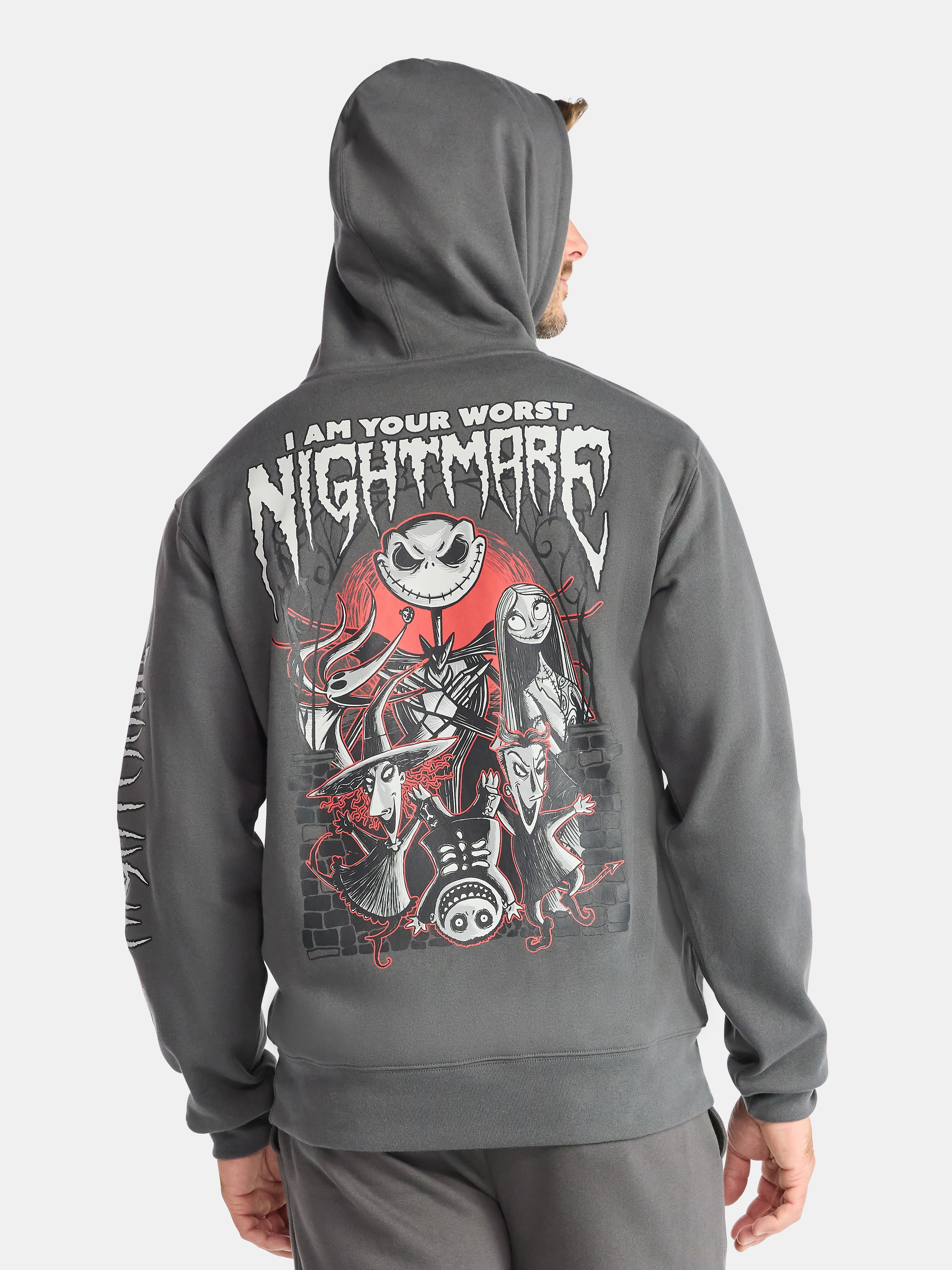 The Nightmare Before Christmas Men's and Big Men's Graphic Hoodie, Sizes XS-3XL