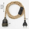 thumbnail image 3 of Kit de lámpara colgante industrial vintage, diseño industrial vintage que garantiza seguridad y durabilidad, longitud ajustable con interruptor de encendido/apagado para el hogar, bares, cafeterías, 3 of 5