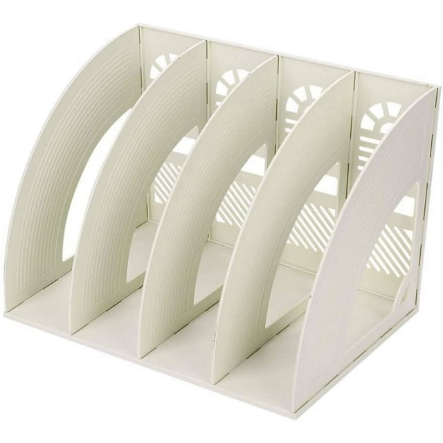 4 Compartments Magazine Holder, Book Storage Shelf File Module Filing Cabinet, Storage Magazine Holder