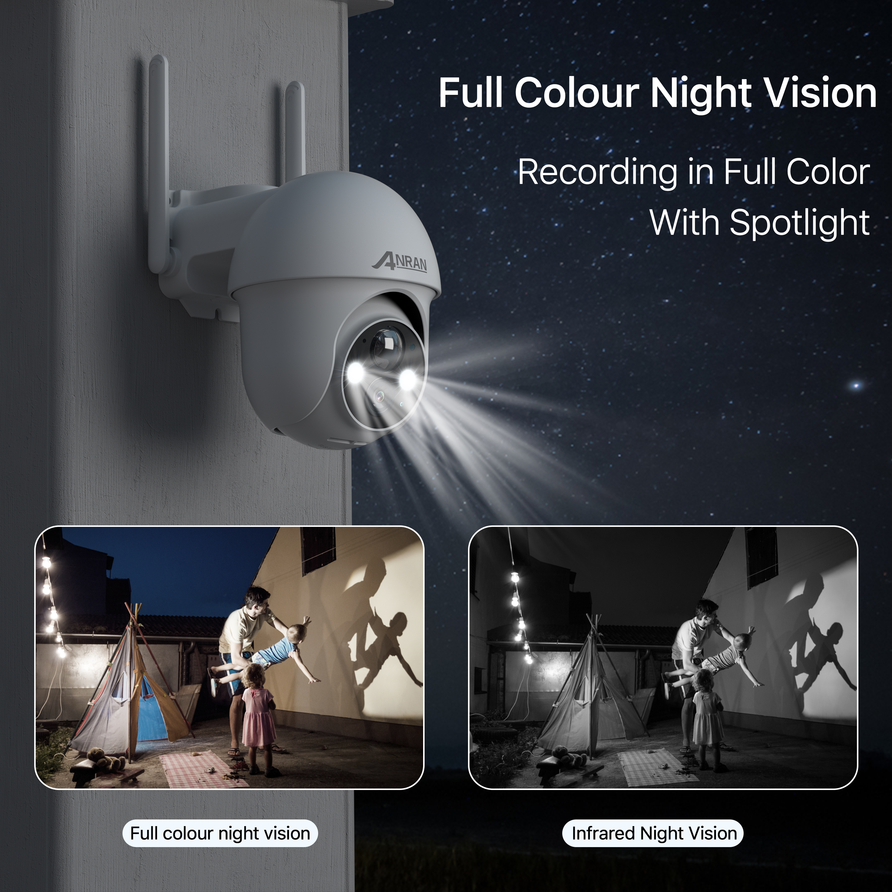 ANRAN 4K Solar Security Camera with 360° View and Color Night Vision photo 4