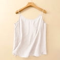 thumbnail image 3 of Women's Cotton Linen Tank Tops Retro Chinese Embroidery Spaghetti Strap Camisole Summer Vacation Casual Sleeveless Tunic Blouses, 3 of 6