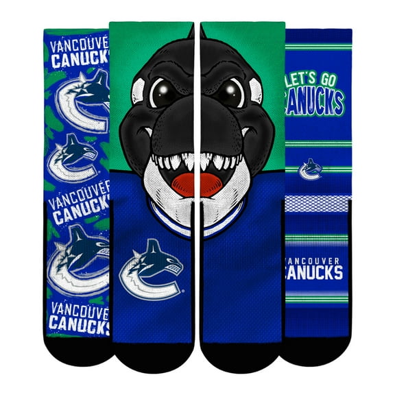 Unisex Rock Em Socks  Vancouver Canucks Fan Favorites Three-Pack Crew Socks Set