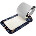 thumbnail image 2 of Square 2Pack PU Leather Skeleton Cruise Luggage Tag with Privacy Cover and Name ID Tag for Travel Handbags Backpacks Luggage Tags, 2 of 6