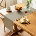 thumbnail image 5 of Inosoo Linen-like Table Runner, 13x72 Inch Polyester Fabric Table Scarf Waterproof Stain-Resistant Machine Washable, for Dining Party Holiday Home Décor,Mocha Brown, 5 of 10